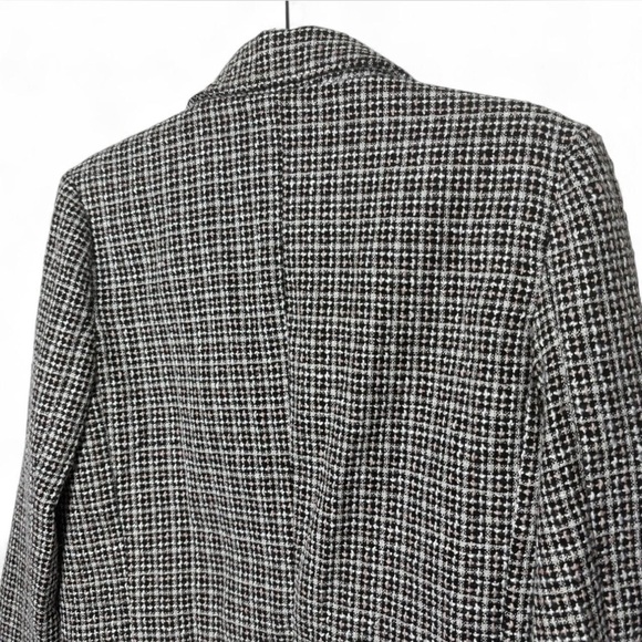 Dee Dee Cropped Tweed Blazer Jacket Black White Pink Pearl Buttons NWT - Picture 8 of 8